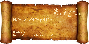 Mód Árpád névjegykártya