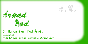 arpad mod business card